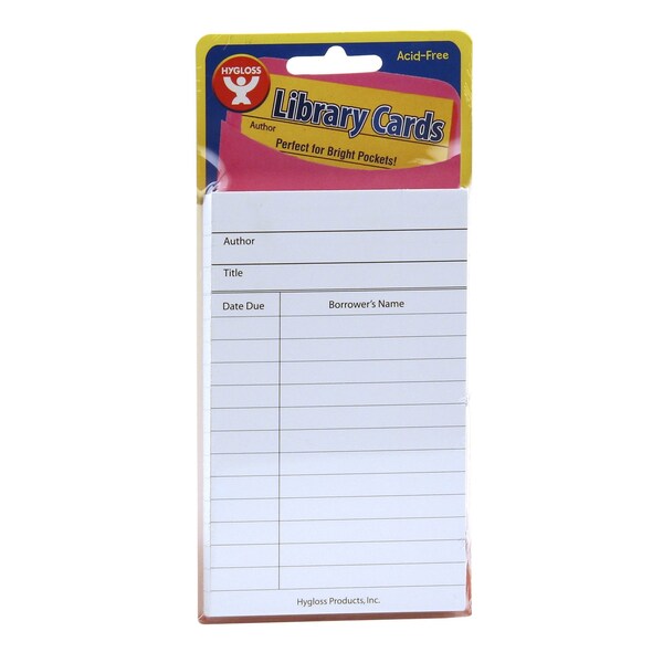 Hygloss Products Library Cards, White, 500PK 61439 - main